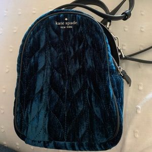 Kate Spade Blue Velvet convertible backpack
